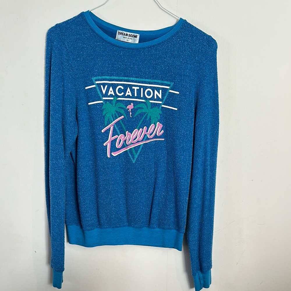 Dream Scene Blue Vacation Forever Sweater